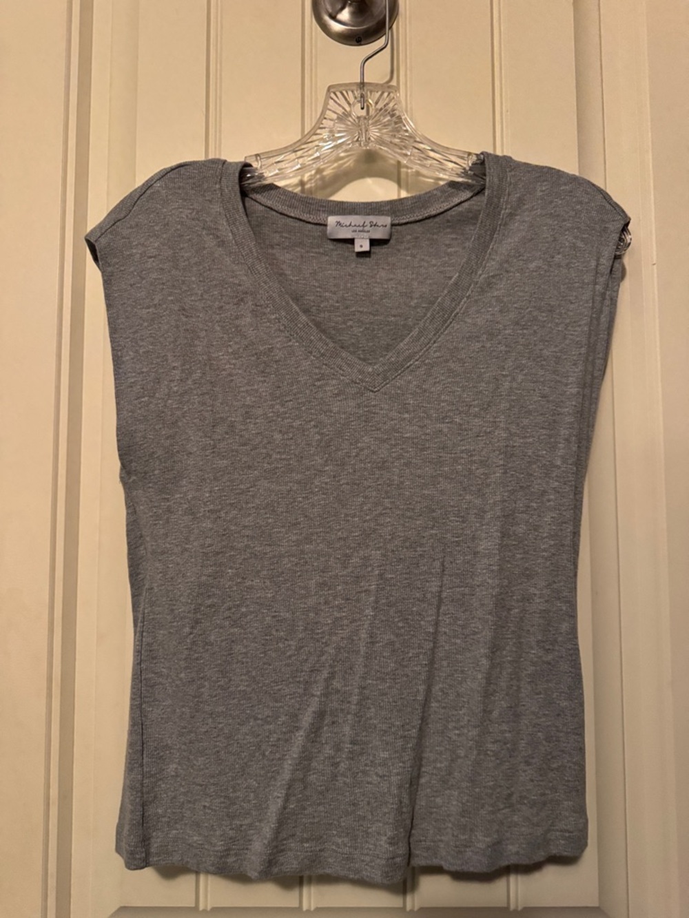Michael Stars Gray V-Neck Tank Top